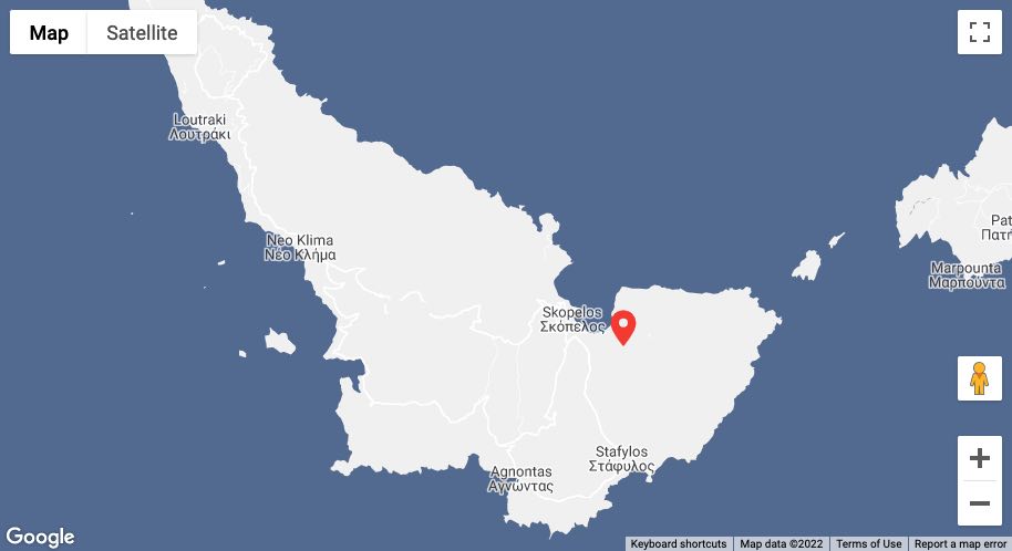 Villa Nina Skopelos - Map Location