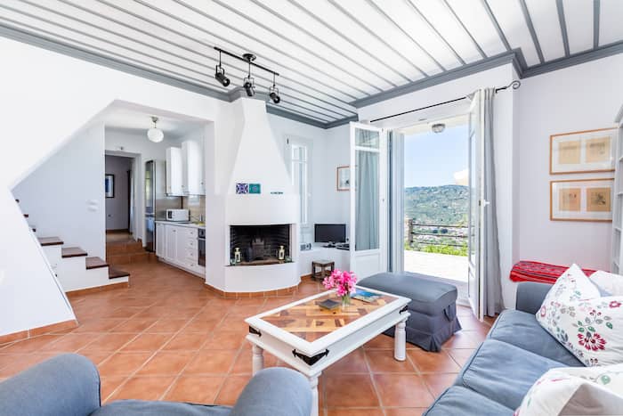 Villa Nina for Rent in Skopelos-Living Room
